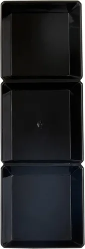 Vista 16 de Restaurantware Bandejas de salsa de 7.5 x 2.5 pulgadas, 100 platos desechables divididos para servir, tapas se venden por separado, de plástico Negro