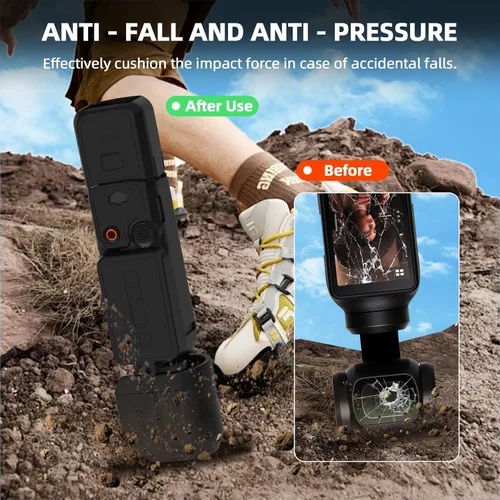 Vista 9 de Funda de silicona para bolsillo 3 y cordón para el cuello, funda protectora para lentes, resistente a los arañazos, ajustable, fácil de transportar