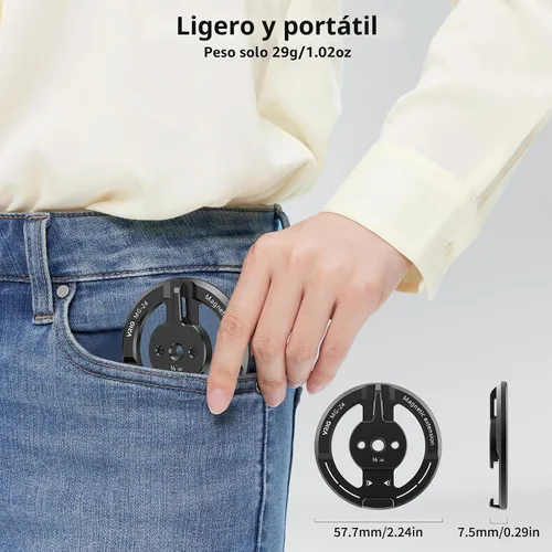 Vista 12 de VRIG MG-24 Soporte magnético para trípode compatible con Magsafe iPhone 17 16 15 14 13 12 Pro Max Plus Series, montaje de trípode magsafe con zapata