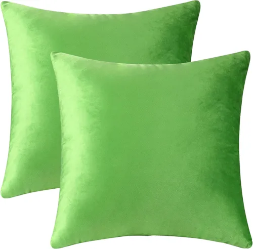 Vista 18 de uxcell Paquete de 2 fundas de almohada decorativas de terciopelo, fundas de almohada sólidas modernas para sofá o hogar, 16 x 16 pulgadas
