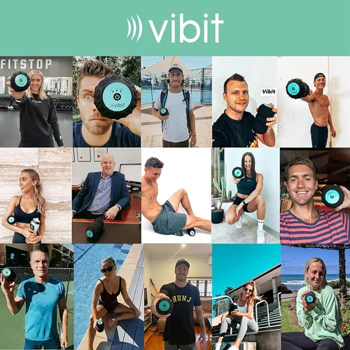 Vista 8 de Vibit - Masajeador vibratorio para fascitis plantar, alivio del dolor y ciática, rodillo de masaje portátil para pies y cuerpo, alivio del dolor