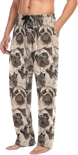 Vista 4 de Aslsiy Lizards Green - Pantalones de pijama para hombre, pantalones suaves separados para hombre, pantalones de descanso