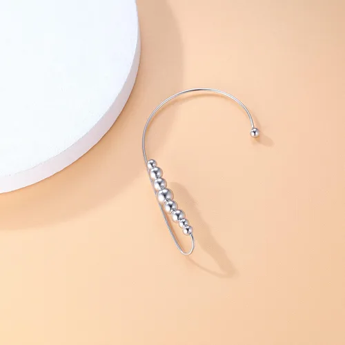 Vista 4 de SLUYNZ Aretes de plata de ley 925 para mujeres, adolescentes, aretes de oruga, sin clip de piercing alrededor de la oreja