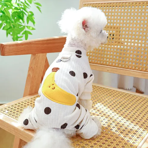 Vista 3 de Ropa para perro, pijama de plátano, overol de suéter para perro, overol para perro, camisa de disfraz de gato, sudadera para mascotas, ropa