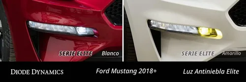 Vista 9 de Diode Dynamics Elite Series - Lámpara antiniebla combinada compatible con Ford Mustang 2018-2023 (USDM), blanco frío (juego)