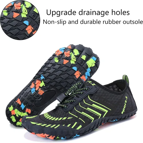 Vista 5 de MAYZERO Zapatos de Agua de los Hombres de las Mujeres de Natación de Surf Zapatos de Playa de la Piscina de Zapatos de Punta Ancha Senderismo Aqua