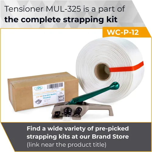 Vista 7 de IDL Packaging MUL-325 PRO Tensor resistente para flejes de cables tejidos y compuestos, ancho de correa de hasta 3/4
