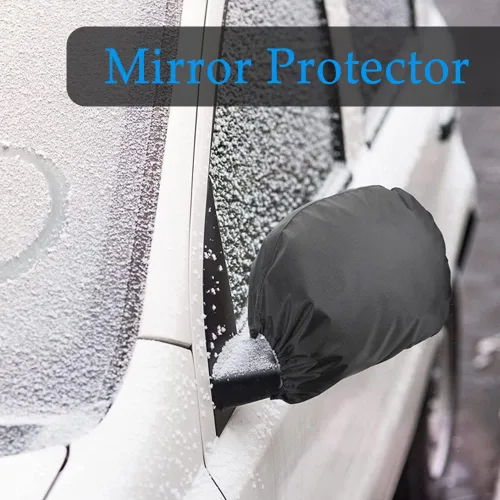 Vista 7 de ASUBHA 2 piezas de cubiertas para espejos laterales, protector de espejo de coche, cubierta impermeable para espejo retrovisor que protege contra