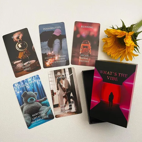 Vista 4 de Qué Es La Vibración Mazo de Cartas de Oráculo, Cartas de Oráculo para Principiantes, Mazo de Oráculo Utilizado para Carrera y Relaciones de Vida