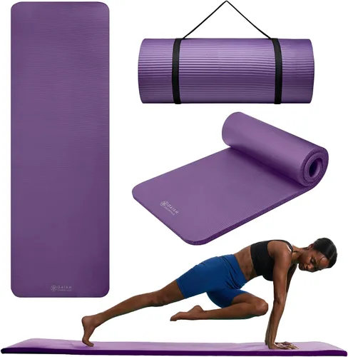Vista 15 de Gaiam Tapete de yoga grueso, esterilla de ejercicio y fitness con correa de Balsam