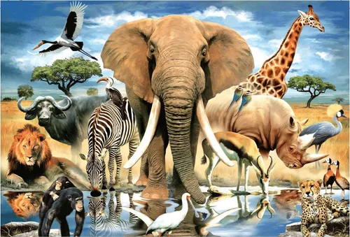 Vista 6 de TDC Games Rompecabezas más pequeño del mundo, Oasis africano - Mini rompecabezas, pequeño rompecabezas de arte de viaje desafiante para adultos, más
