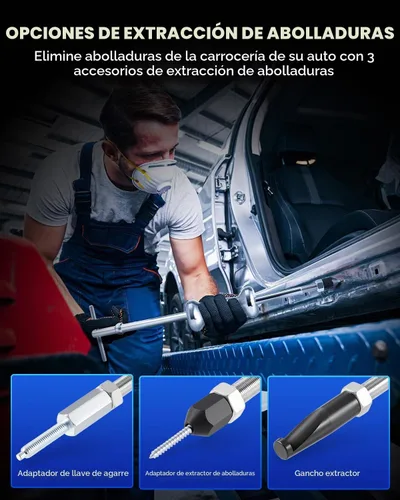 Vista 5 de Orion Motor Tech - Juego de martillo deslizante y extractor de 9 vías interno/externo, tiradores de bujes, ejes axiales de rueda trasera Extractor