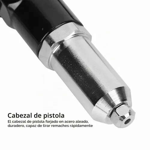 Vista 5 de Adaptador de pistolas de remache eléctricas, juego de cabeza de pistolas remachadoras inalámbricas, herramienta de taladro de alta dureza, accesorio