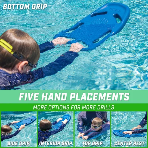Vista 2 de GoSports Tabla de Natación para Entrenamiento de Natación - Elija Tamaño para Adultos o para Niños - Tabla de Ejercicios para Piscina X5