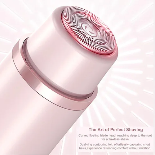 Vista 6 de Afeitadora eléctrica impermeable 2 en 1 para mujer, color rosa 2 2-Rosa