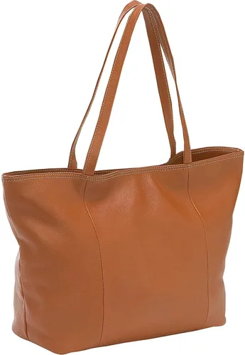 Vista 4 de Piel Leather Bolso tote, Saddle, Bolso para mujer