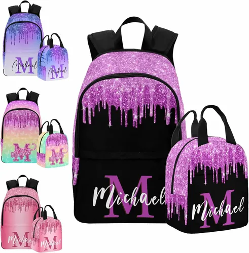 Vista 132 de Texto personalizado Elefante desgaste gafas mochila mochila mochila casual Daypack bolsa para mamá niñas, color86-4, Mochilas Daypack