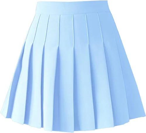 Vista 28 de TONCHENGSD Falda de tenis plisada de cintura alta para mujer 01 cuadros marrones