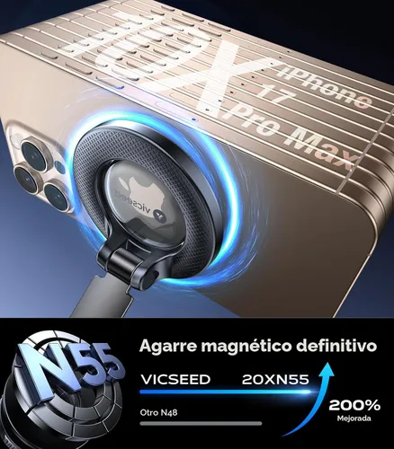 Vista 5 de VICSEED Soporte de teléfono de automóvil mejorado para Magsafe 2026 [85 libras de succión más fuerte] Soportes magnéticos de teléfono al vacío