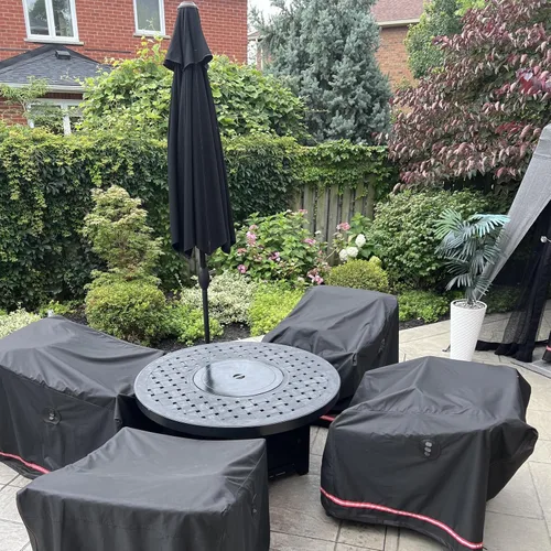 Vista 5 de Turtle Life Funda para Silla de Patio, Resistente y Duradera Impermeable para Sillón de Jardín Exterior Sofá Individual Profundo, Funda