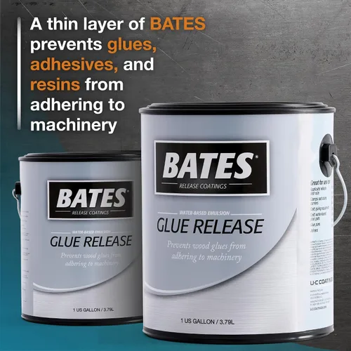 Vista 3 de Bates Glue Release & Boothcoating - Un revestimiento temporal de emulsión a base de agua para la industria de la carpintería que permite que