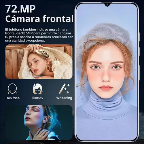 Vista 5 de I25+ Ultra Desbloqueado Teléfono Android 14, Octa-core Smartphone Celular, Batería de 6800mAh Carga Rápida, Pantalla FHD+ de 6.3", 4GB+128GB, Cámara