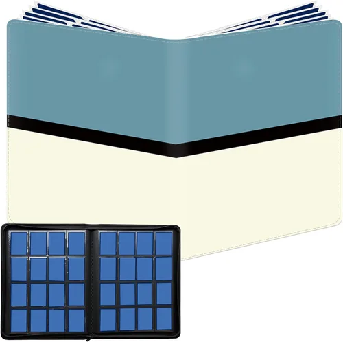 Vista 8 de Carpeta de tarjetas de 4 bolsillos compatible con tarjetas PTCG, soporte para tarjetas TCG, colección de juegos de cartas intercambiables, se adapta