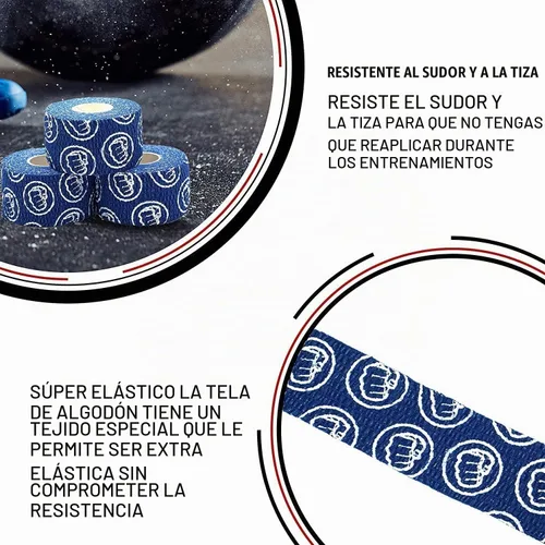 Vista 5 de WOD Nation Flexible Hook-Grip Athletic Tape – Easy-Tear, Sweat-Proof Thumb & Finger Strips for Weightlifting