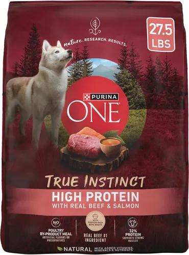 Vista 21 de Purina ONE True Instinct con una mezcla de pavo auténtico y venado alimento para perros seco - Bolsa de 7.4 lb Denso en nutrientes, con un 30%