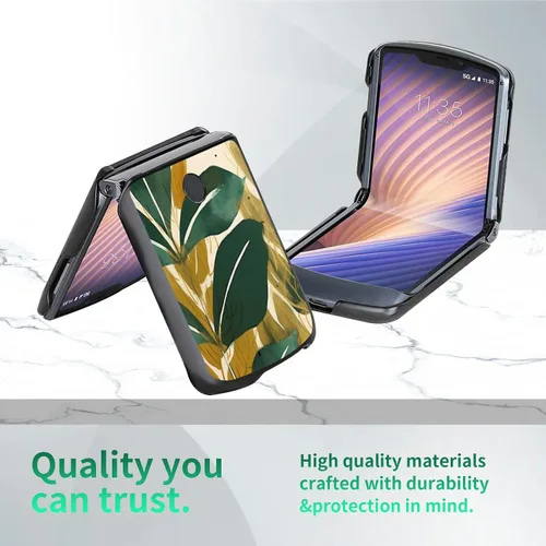Vista 3 de Rossy Funda para Motorola RAZR 5G, para Moto RAZR 5G, funda delgada y ligera de policarbonato duro a prueba de golpes para Motorola Moto RAZR 5G