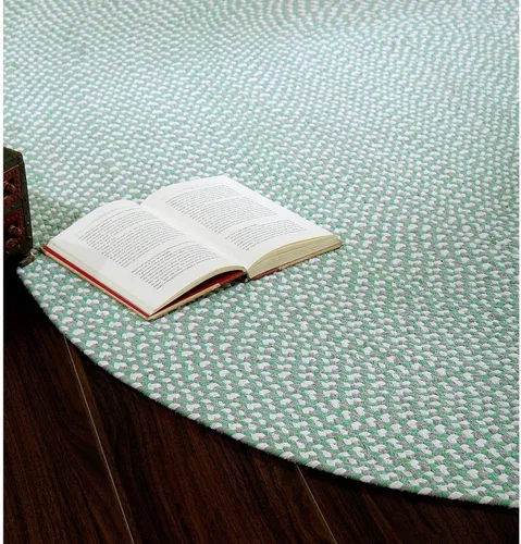 Vista 9 de Super Area Rugs - Alfombra trenzada de algodón de tres colores para granja, estilo búfalo a cuadros, negro, blanco, gris, 2 x 3 pies, rectangular
