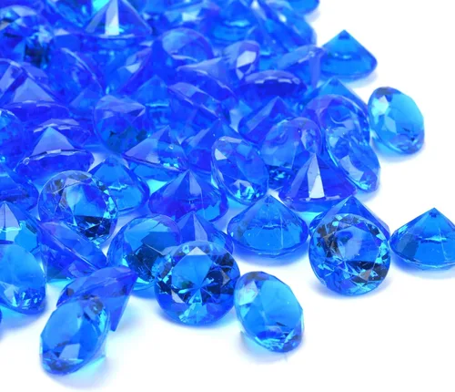Vista 10 de Diamante falso, 1700 piezas de diamantes acrílicos transparentes de 0.394 pulgadas, gemas de cristal para rellenos de jarrón, dispersión de mesa
