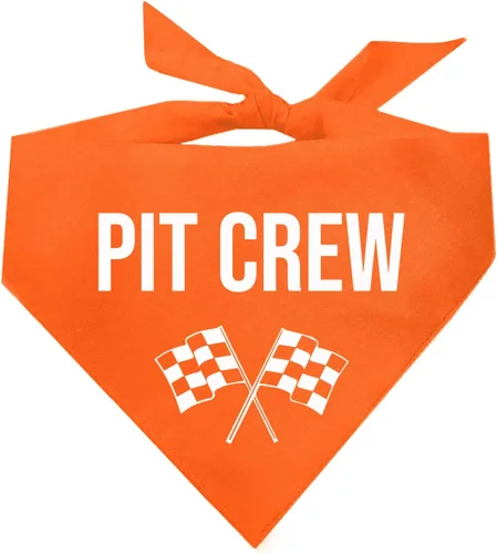 Vista 8 de Pit Crew Bandana para perro Triángulo 100% algodón Fabricado en Estados Unidos Pawty de cumpleaños tema de fiesta Carreras de coches