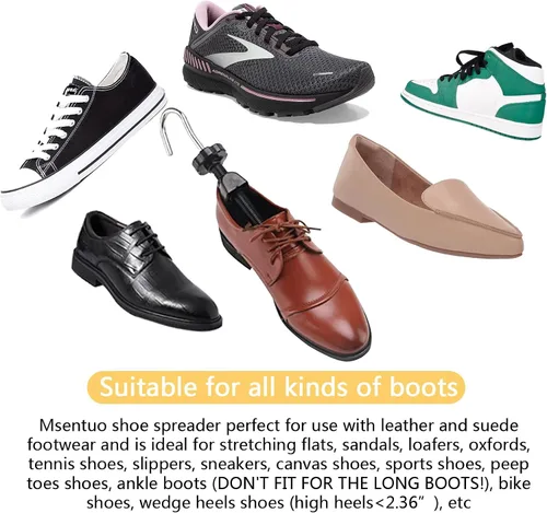 Vista 7 de Msentuo Estirador de zapatos, longitud y ancho ajustables para hombres y mujeres, ampliador de zapatos ajustable de 4 vías