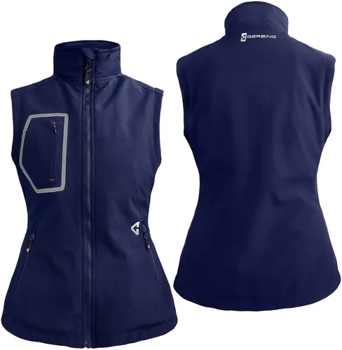 Vista 4 de Gerbing Chaleco Torrid 2.0 Softshell de 7V para mujer, chaleco térmico con pilas para mujer, 8 horas de tiempo de funcionamiento