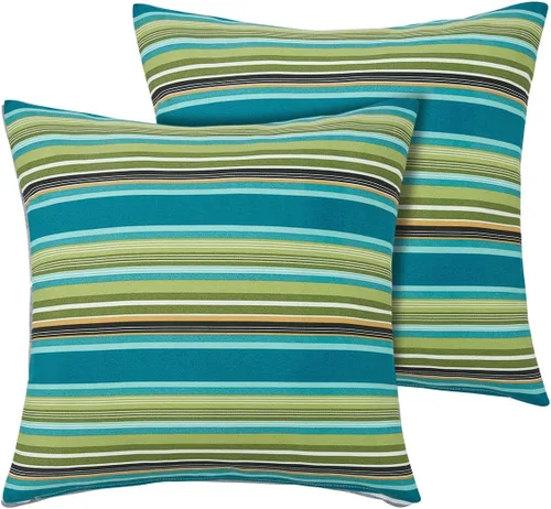 Vista 8 de FUNHOME Fundas de almohada lumbar para exteriores, 12 x 20 pulgadas, sin relleno, círculo cian