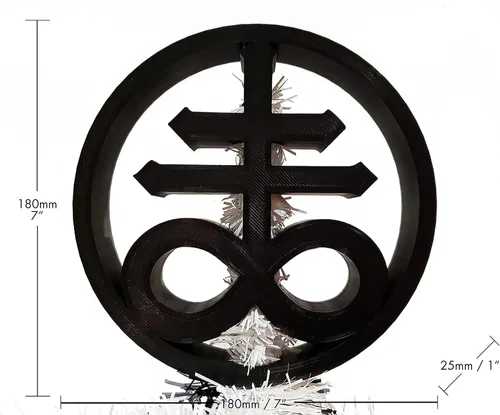 Vista 2 de Leviathan Cross Tree Topper 3D Printed