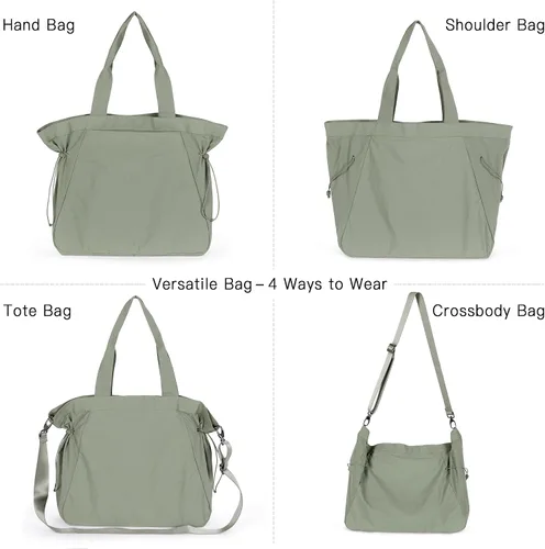 Vista 3 de ASLABCREW Bolsa de mano para mujer, 18L con cincha lateral con correa ajustablebolsa de mano extra, bolsa de hombro ligera