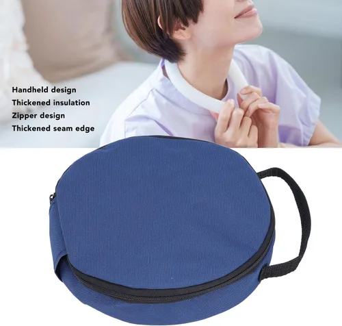 Vista 2 de Bolsa aislante con anillo de enfriamiento para el cuello, reutilizable para congelar el cuello, bolsa de transporte térmica para cuello de hielo
