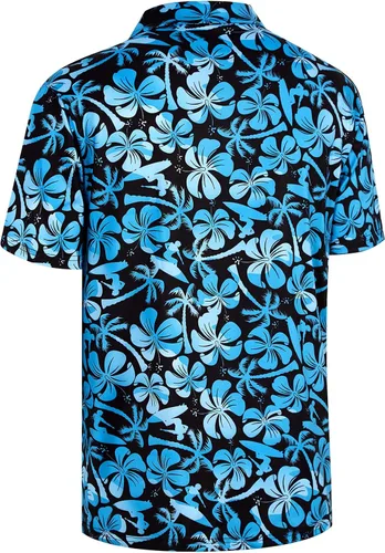 Vista 2 de APTRO Camisas polo de golf para hombre que absorben la humedad, camisas de golf hawaianas de ajuste seco