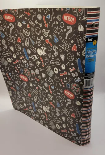 Vista 2 de NB - Carpeta de 3 anillas de polietileno flexible para niños, diseño colorido para el regreso a la escuela (diversión para adolescentes)