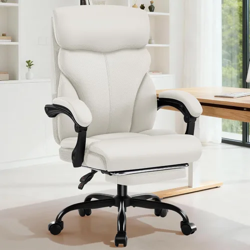 Vista 12 de AreShark Silla de oficina – Silla ejecutiva de escritorio cómoda transpirable con respaldo alto y soporte lumbar, silla ergonómica de cuero