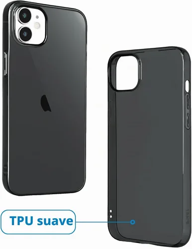 Vista 3 de JJGoo Funda compatible con iPhone 11, color negro transparente, suave, absorción de golpes, antiarañazos, a prueba de golpes, funda protectora