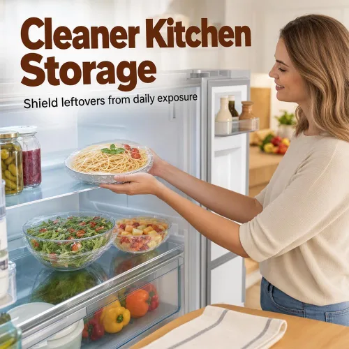 Vista 3 de 2027 nuevas cubiertas elásticas desechables para alimentos para cocina Blanco