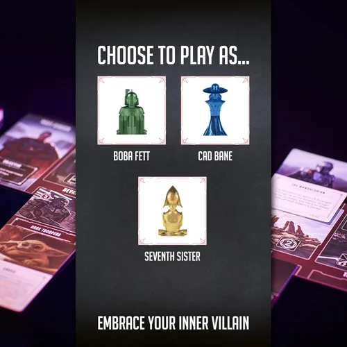 Vista 2 de Ravensburger Star Wars Villainous - Juego de mesa de estrategia de Scum and Villainy - Únete a Boba Fett, Seventh Sister o Cad Bane en este juego