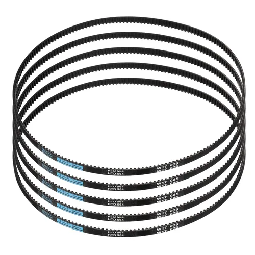 Vista 98 de uxcell 4 piezas HTD-3M Correa de Distribución de Goma 48 Dientes, Longitud de Paso 144mm x Ancho 6mm x Altura 2.4mm, Correa de Polea de Distribución