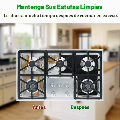 Vista 11 de Forlivese Cubiertas reutilizables para quemadores de estufa de gas, paquete