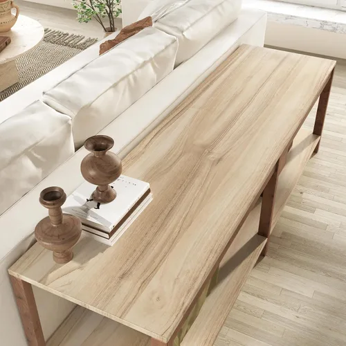 Vista 2 de Papel de contacto de grano de madera Papel tapiz ligero para Madera clara