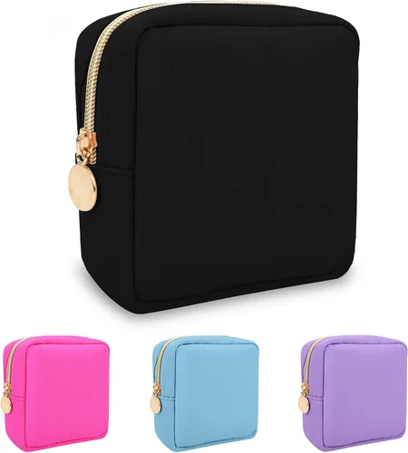 Vista 100 de izuzta Nylon Lager Pequeño Slim Mini Maquillaje Bolsa Organizador, Beige, Viajes
