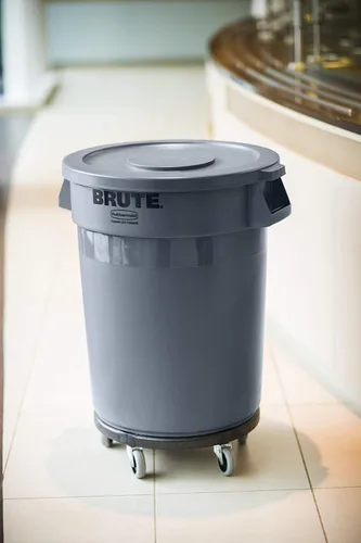 Vista 6 de Rubbermaid Commercial Products Brute Twist on/Off Carretilla Redonda, Negro, Para Usar con Bote de Basura BRUTE, Paquete de 2